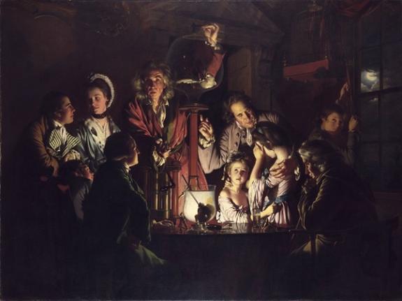 An Experiment on a Bird in the Air Pump, 1768 by Joseph Wright of Derby (oil on canvas). Collection of the National Gallery, London. https://creativecommons.org/licenses/by-nc-nd/4.0/