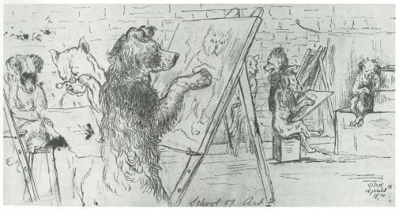 School of Art by Hannah Barlow, 1870 (Image used with kind permission of the London Borough of Lambeth Archives Dept)