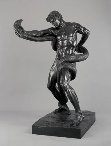 An Athlete Wrestling with a Python by Frederic Leighton, 1877 (bronze) Photo ©Tate