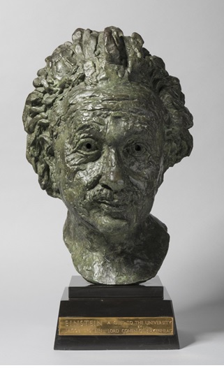 Jubilee gift of the bust of Albert Einstein by Jacob Epstein