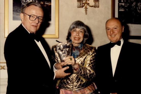 Mitzi being awarded a special life-time achievement award at the Royal Albert Hall (Image used with kind permission of BAFTA)