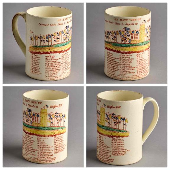 Images of the mug in our collection. University of Liverpool Art Collections, CER.61.