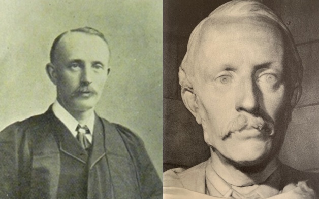 Left – Photograph of Gerald Rendall circa 1892, Right – The marble bust sculpted by C.J Allen in 1896.
