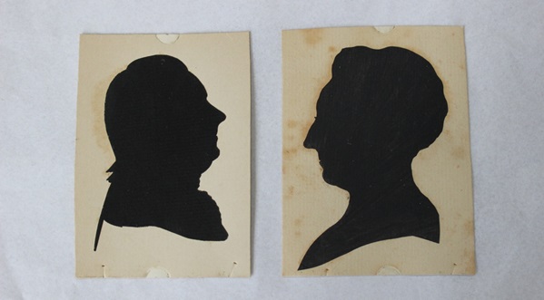 Silhouettes of Richard and Elizabeth Coupland, c.1775. Probably by Matthew Gregson
