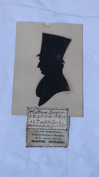 Silhouette of Matthew Gregson Jnr by 'Master Hubard', c.1820