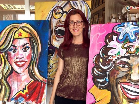 Sophie Green with Sheroes artwork