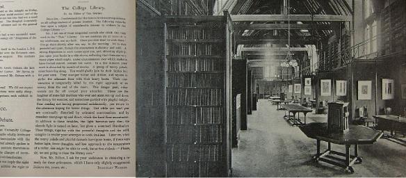Extract from Sphinx Magazine and photograph of the Tate Library circa 1892