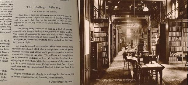 Extract from Sphinx Magazine and photograph of the Tate Library circa 1892