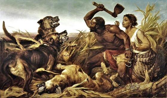 Richard Ansdell: The Hunted Slaves, 1861 (oil on canvas). Collection of the Walker Art Gallery, National Museums
