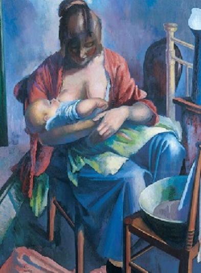 Bernard Meninsky: Mother and Child, 1919 (oil on canvas). Collection of the Stanley & Audrey Burton Gallery, University of Leeds