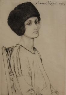 Yvonne Kaye  Portrait, 1915 - 16 By James Hamilton Hay (1874 – 1916) 