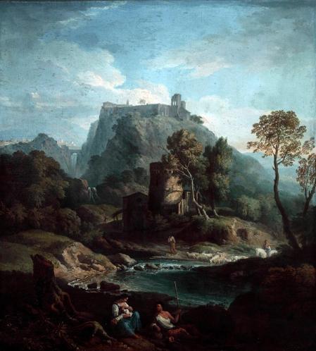 Classical Landscape c.1720 Attributed to Andrea Locatelli (1695 - 1741) 