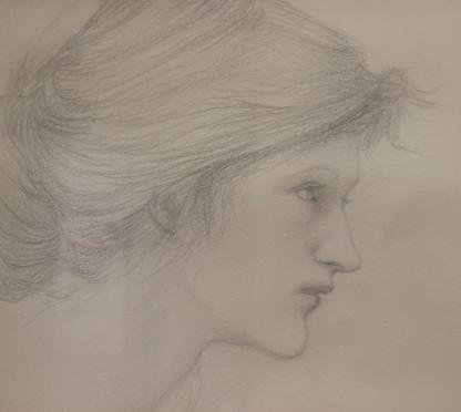 Study of a Head, 1895 By Edward Coley Burne-Jones  (1833 –1898) 