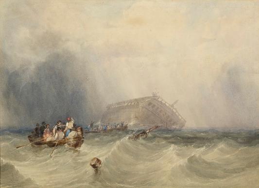 Abandoning the Circassion, 1835 by Clarkson Stanfield (1793 – 1867)