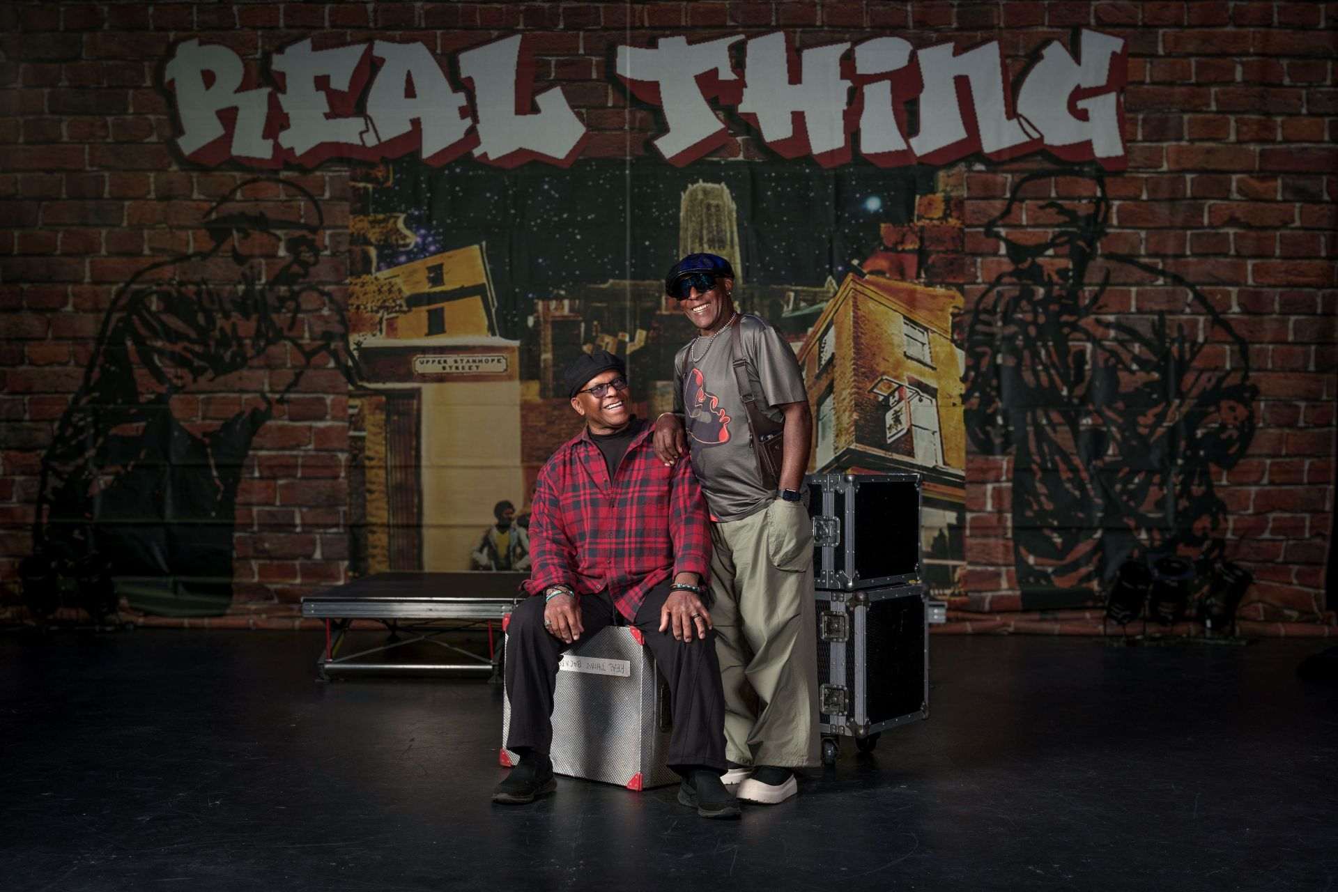 At The Brindley Theatre, Runcorn. The Real Thing. Britain’s most successful Black group of all time. Chris Amoo (originally from The Chants) and Dave Smith. Photo: Ean Flanders, 2025