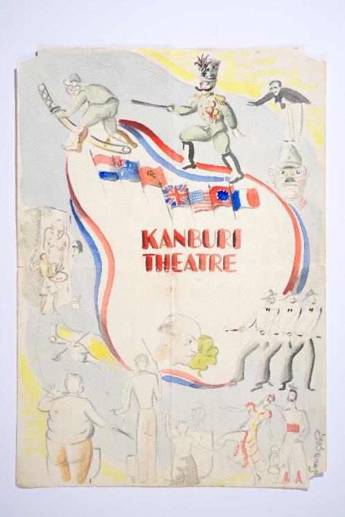 Kanburi Theatre Poster, Victory Concert, 18 August 1945