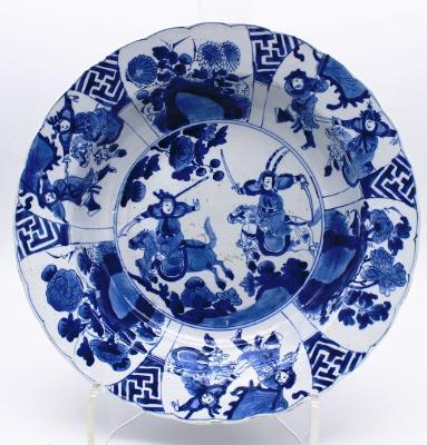 Kangxi Dish with Warrior Figures, c. 1700