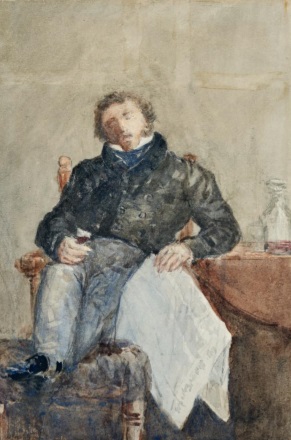 Commercial Traveller Dozing, 1840 