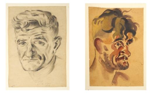 Two Portraits of Charlie Proctor, Changi 1942 & Thailand late 1943 