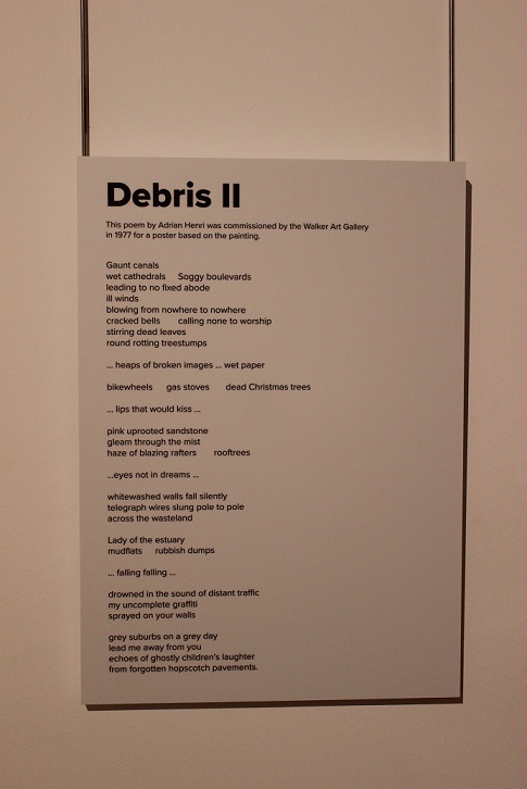 Debris II, Poem based on painting, 1977 By Adrian Henri (1932 – 2000)