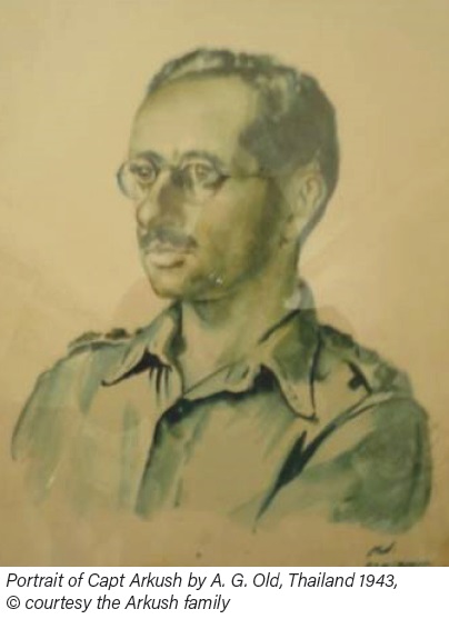 Portrait of Capt Arkush by A. G. Old, Thailand 1943, © courtesy the Arkush family