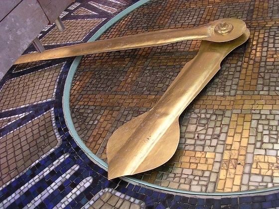 Close up view of clock mosaic