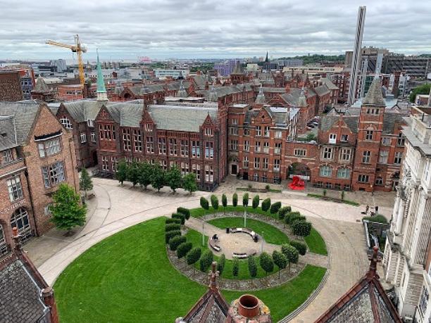 View from VG&M Clock Tower towards quadrangle